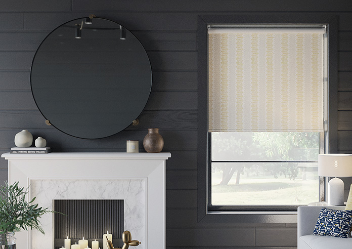 Zig Zag Stripe, Warming Yellow - Twist&Fit Roller Blind - Image 3